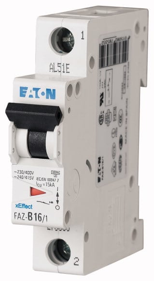 Eaton Industries France SAS - Disjoncteur modulaire FAZ, 12A, 1P, 15kA (IEC/EN 60947-2), courbe C