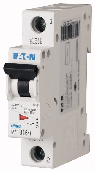Eaton Industries France SAS - Disjoncteur modulaire FAZT, 13A, 1P, 25kA (IEC/EN 60947-2), courbe B