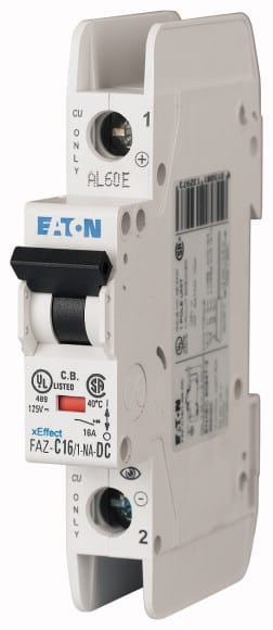 Eaton Industries France SAS - Disjoncteur FAZ-DC, 35A, 1P, 15kA (IEC/EN 60947-2), 10 (UL489) kA, UL, courbe C