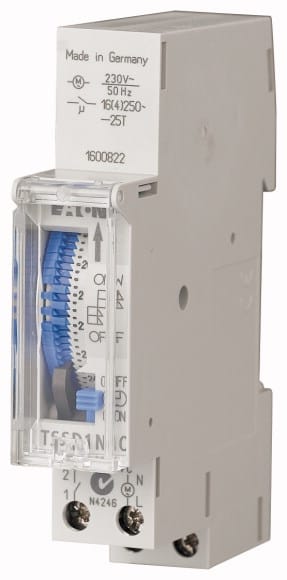 Eaton Industries France SAS - Inter horaire modulaire 24 heures, cavalier enfichable, 1 TLE