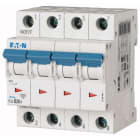 Eaton Industries France SAS - Disjoncteur modulaire PLS6, 4P, 20A ,6kA (EN 60898), courbe C