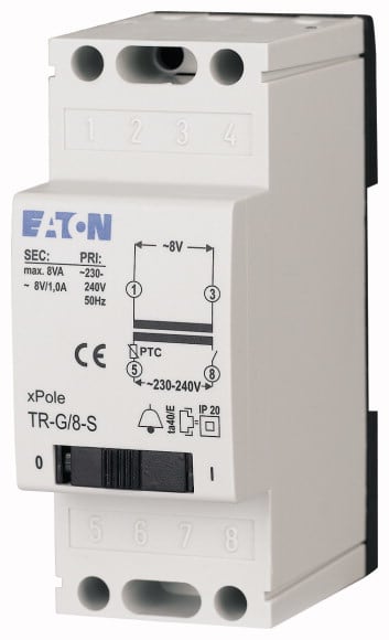 Eaton Industries France SAS - Transformateur 230V, tension secondaire 12/24V, 2/1A, 3PE