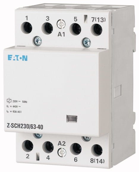 Eaton Industries France SAS - Contacteur modulaire, 230VAC/50Hz, 4 s, 63A, 3PE