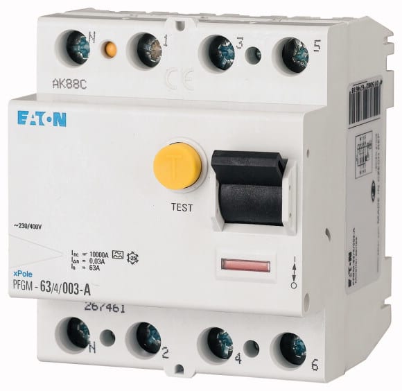 Eaton Industries France SAS - Interrupteur différentiel PFGM, 4P, 63A 500mA type AC