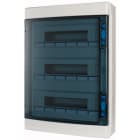 Eaton Industries France SAS - Coffret 3 rangées 54 modules anti UV, barrette N/PE, porte transparente