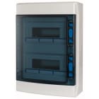 Eaton Industries France SAS - Coffret 2 rangées 24 modules, avec barrette N/PE, porte transparente, IP65