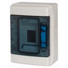 Eaton Industries France SAS - Coffret 1 rangée 4 modules anti UV, barrette N/PE, porte transparente