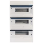 Eaton Industries France SAS - Coffret encastré IP40, 3 rangées, 36 mod, porte transparente