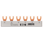 Eaton Industries France SAS - Barre de pontage EVGK, triphasé, embouts isolants inclus, 6 modules, 10 mm²