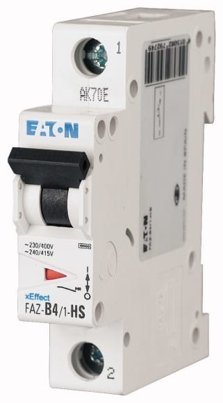 Eaton Industries France SAS - Disjoncteur FAZ-HS, 4A, 1P, 15kA (IEC/EN 60947-2), courbe B