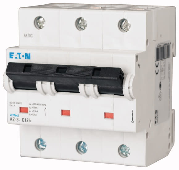 Eaton Industries France SAS - Disjoncteur modulaire AZ haut pdc , 100A, 3P, 25kA (IEC/EN 60947-2), courbe C
