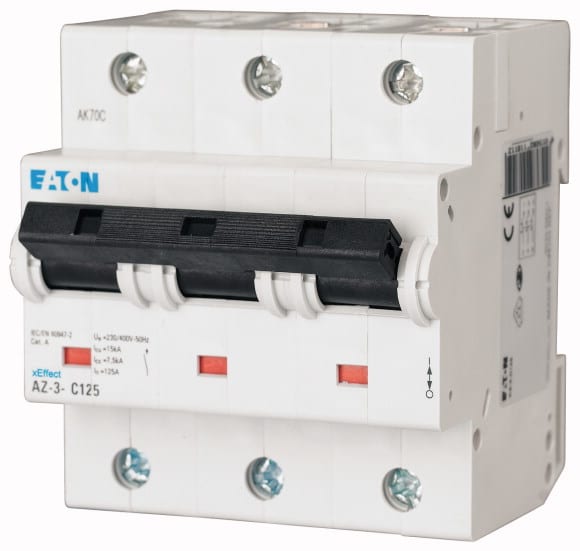 Eaton Industries France SAS - Disjoncteur modulaire AZ haut pdc , 40A, 3P, 25kA (IEC/EN 60947-2), courbe B