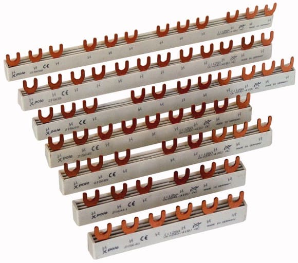 Eaton Industries France SAS - Barres EV, 2phases, 6PE, 63A pour PLS. CLS. PKN., PFIM, PFHM, PFNM