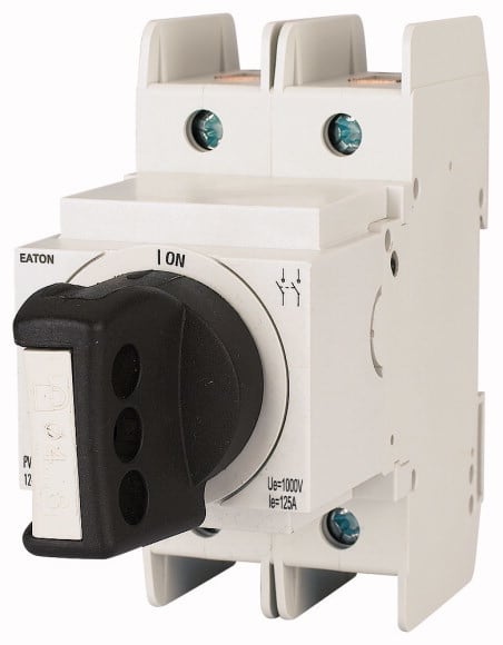 Eaton Industries France SAS - Interrupteur sectionneur PV, 2P, avec manette rotative, 16A