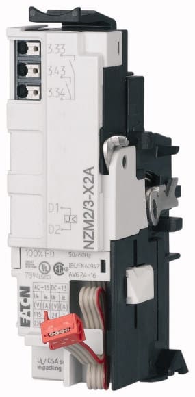 Eaton Industries France SAS - Module relais pour NZM2/3, configurable, 2NO, 24V DC, 24-230V AC, Push-in