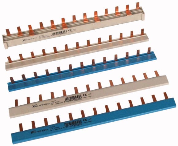 Eaton Industries France SAS - Rail de phase, 1Ph, 10qmm, coudé bleu, Stylet, 13 modules