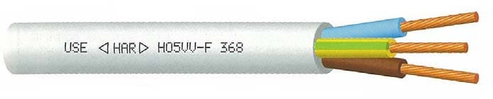 Cables Generiques courant fort - H03VVH2F 2X0,75 VIEIL OR C25
