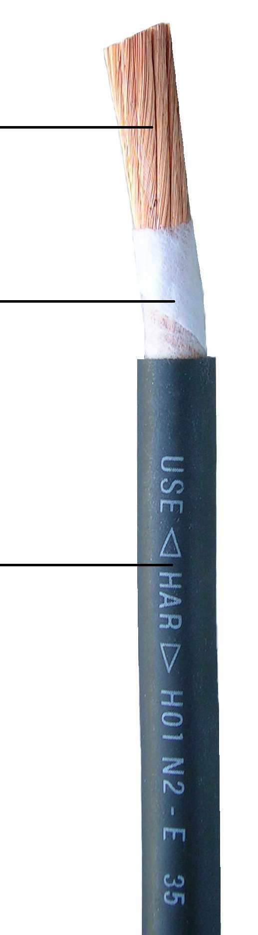 Cables Generiques courant fort - H01N2-D SOUDURE 1X25 COUPE