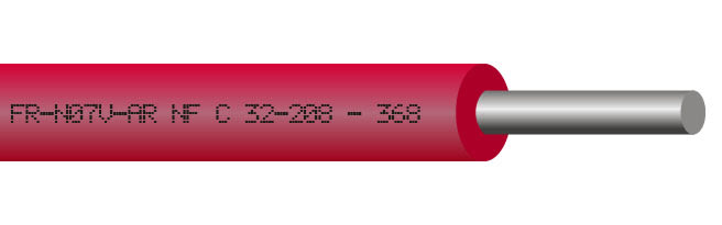 Cables Generiques courant fort - FRN07VAR 16 ALU ROUGE COUPE