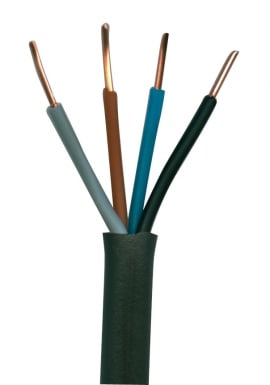 Cable electrique 4x1.5 4 fils 1.5mm2 ø9mm (le mètre) 4x1.5mm2 u