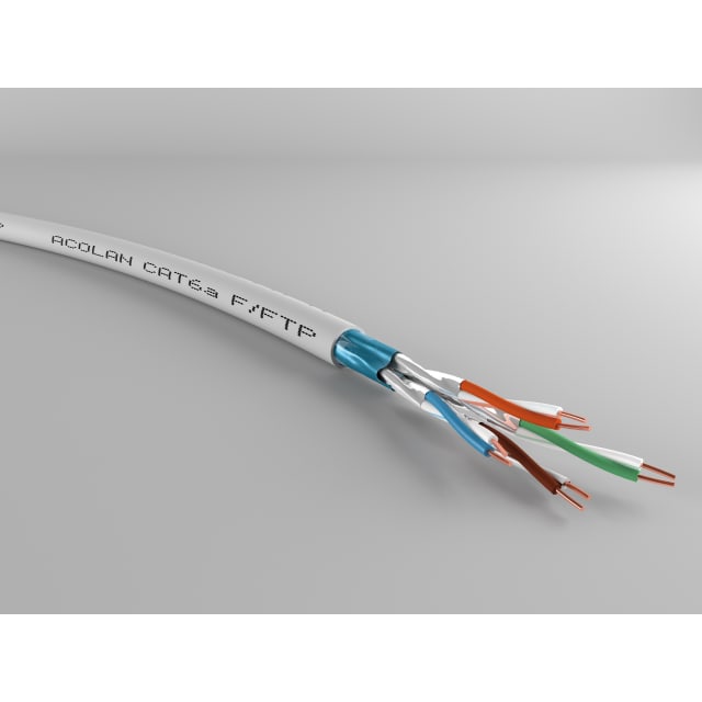 cable F-FTP cat6a LSOH-FR 4P touret 500m ivoire Dca Acome