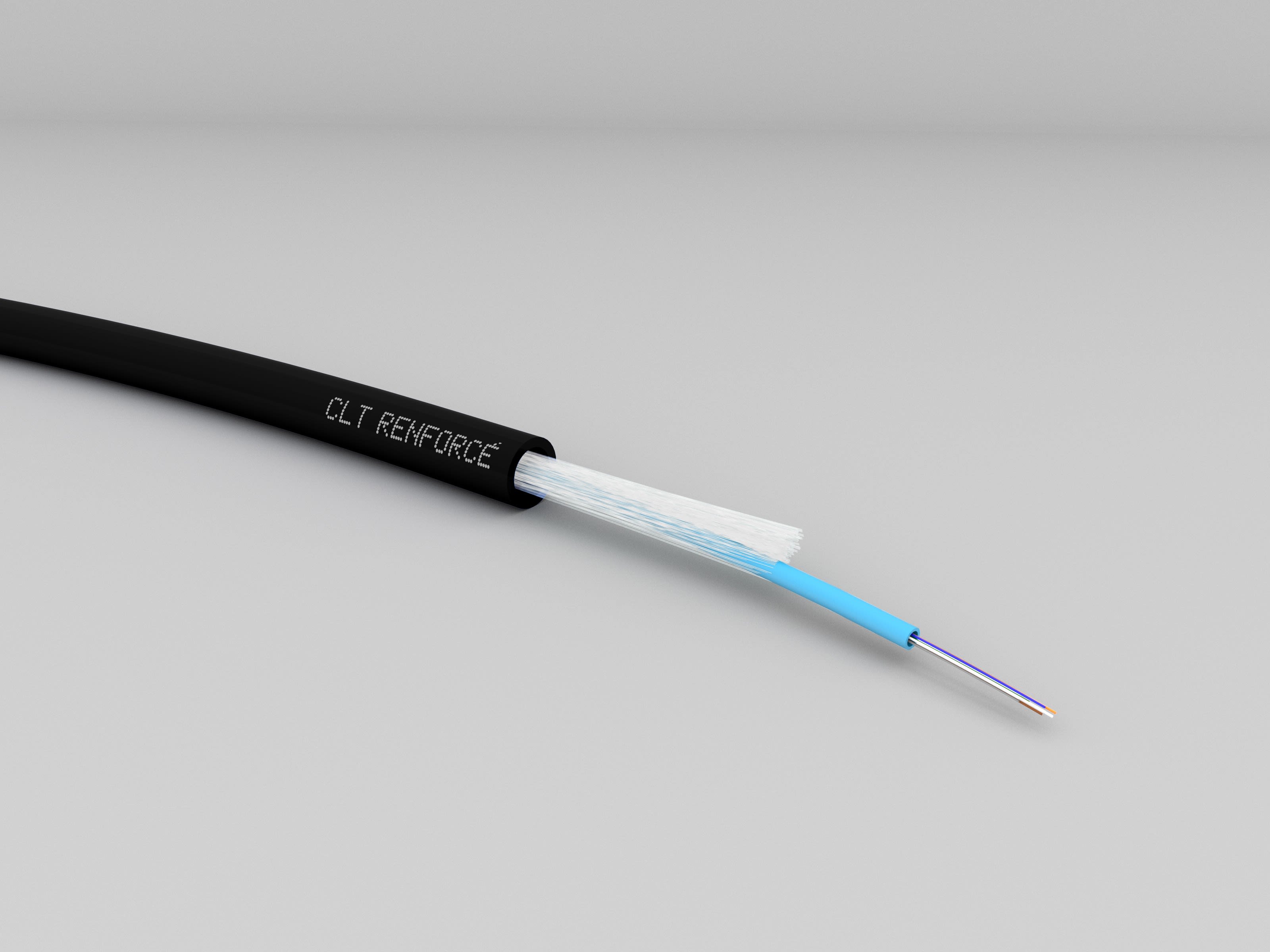 cable 6 fibres OS2 libre exterieur arme fibre de verre renforce PE Acome