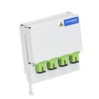 Acome - Boîtier raccordement iCOM-4 : 4 racc. SCU + 4 pigtails G657A2 - Montage rail DIN