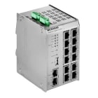 Acome - Commutateur industriel Giga / 12 ports : 8RJ45 + 4 combo RJ45-SFP