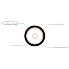 Acome - Câble coaxial HPL50 Ohms 1/2 pouce Flexible LSOH Cca Noir