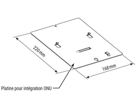 Acome - Platine de fixation pour ONT - Couleur RAL9005