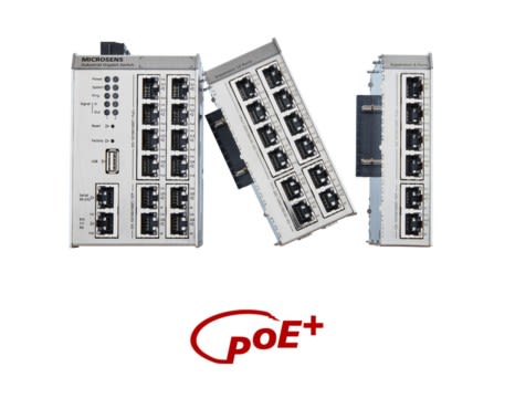 Acome - Extension 12 RJ45 pour micro commutateur indus PoE+ 12 ports RJ45