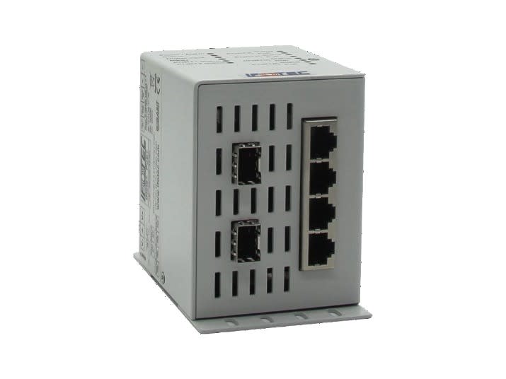 Acome - Commutateur mural Giga Ethernet 4xSFP + 4xRJ45 PoE+ - budget PoE+ 150W