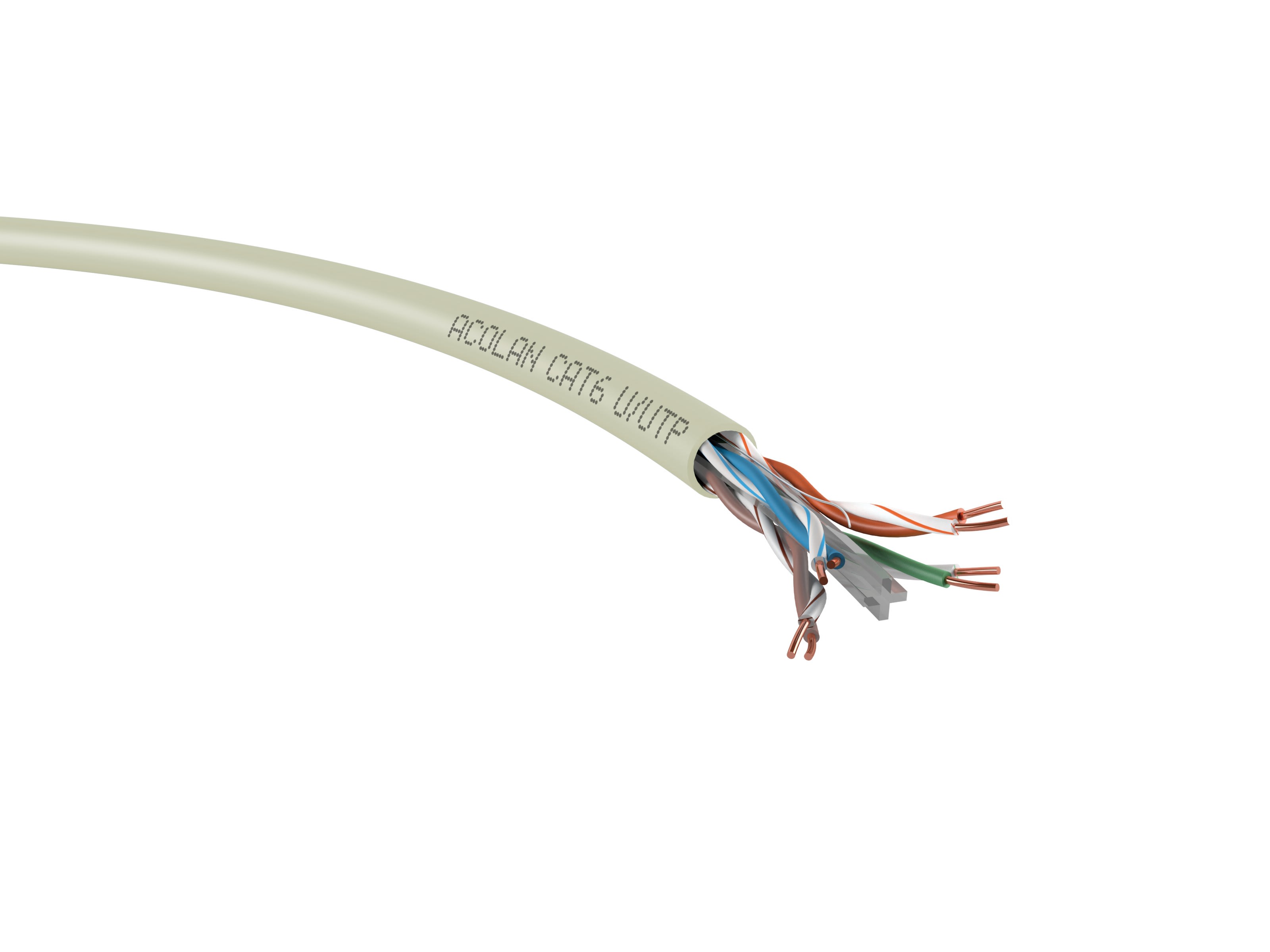 Acome - câble U/UTP cat6 LSOH-FR 4P boite 305m ivoire Dca
