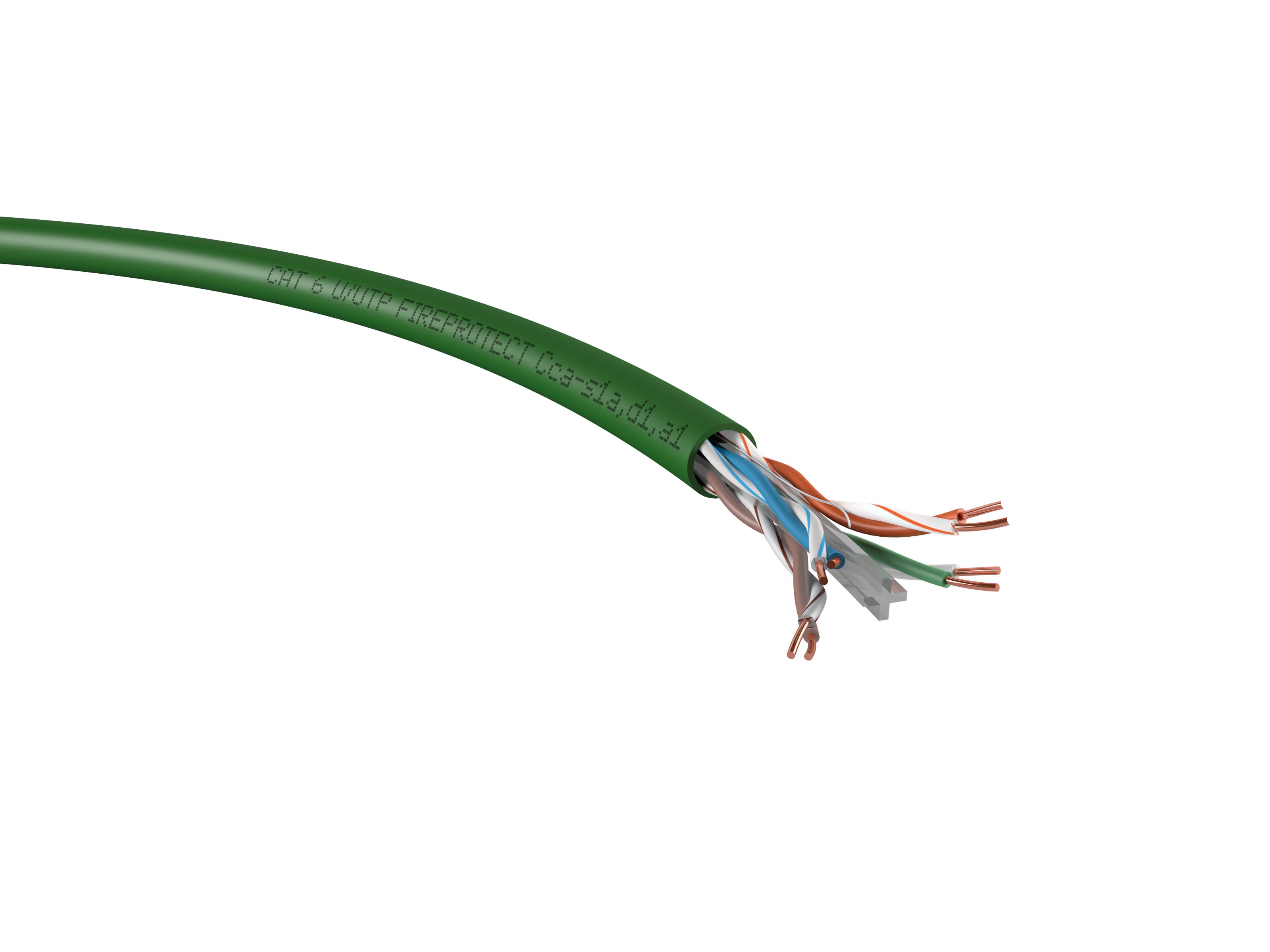 Acome - câble U/UTP cat6 LSOH-FR 4P boite 305m vert Cca