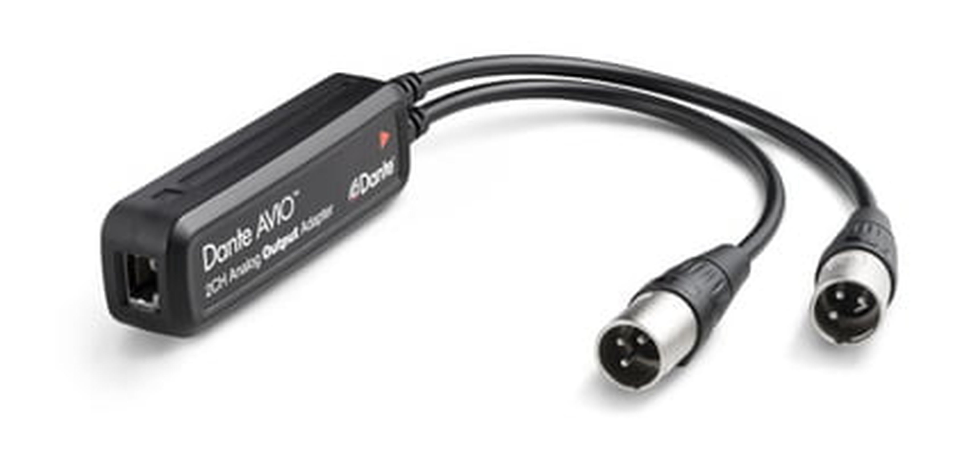 Majorcom - Convertisseur de 2 signaux audio analogiques sortant depuis un réseau Dante