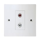 Majorcom - Prise murale RCA stéréo femelle 2 modules