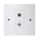Majorcom - Prise murale RCA stéréo femelle 2 modules