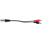 Majorcom - Cordon de liaison XLR 3 broches mâle vers 2 x RCA