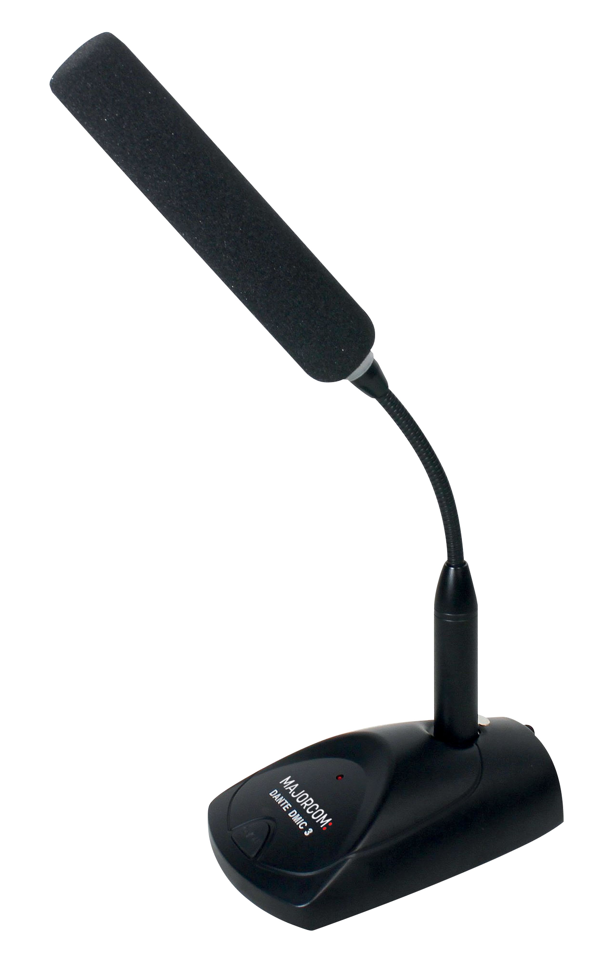 Majorcom - Pupitre microphone col de cygne Dante alimenté par PoE