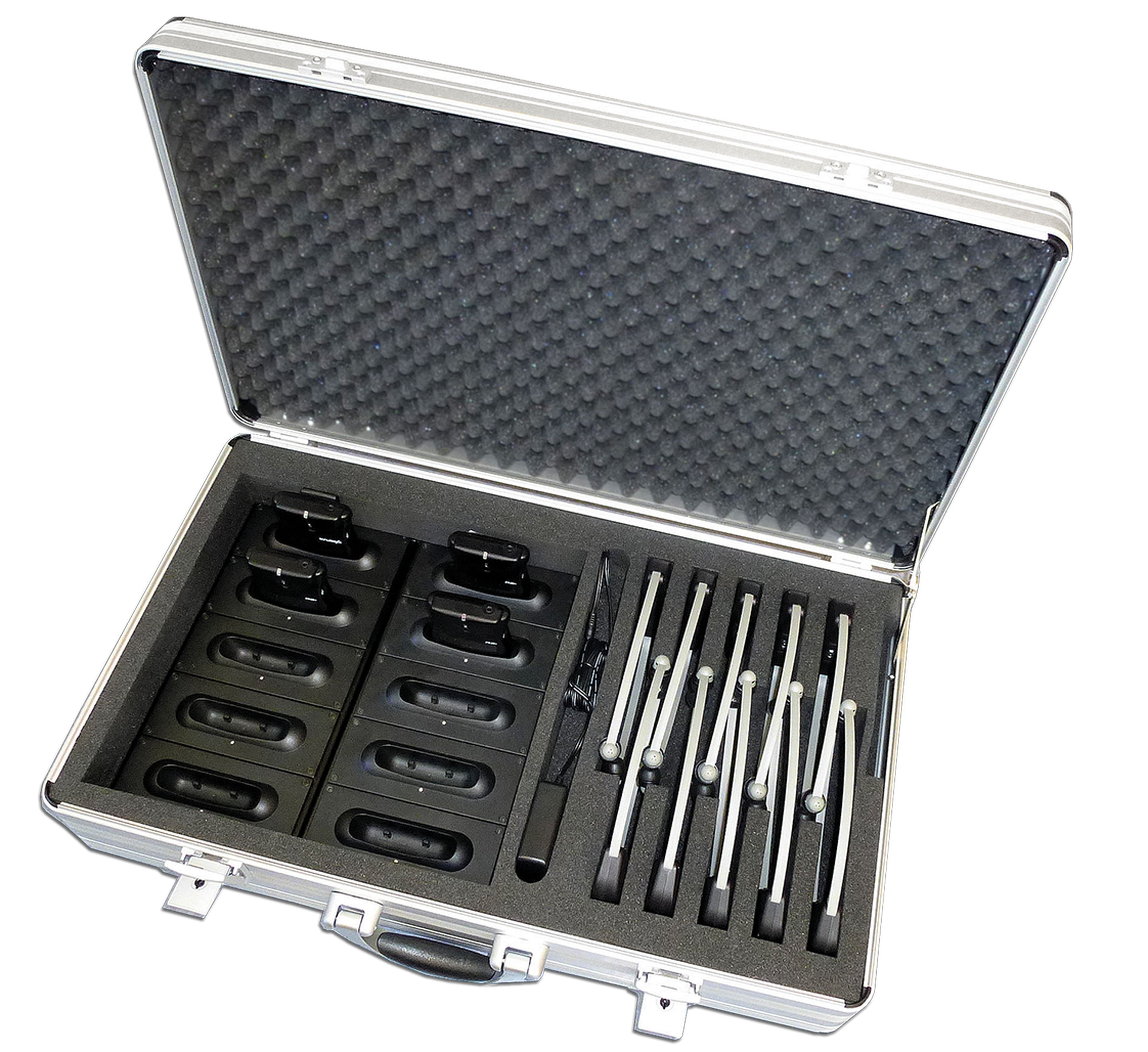 Majorcom - Mallette de rangement en aluminium pour récepteurs de boucle magnétique LPU-1