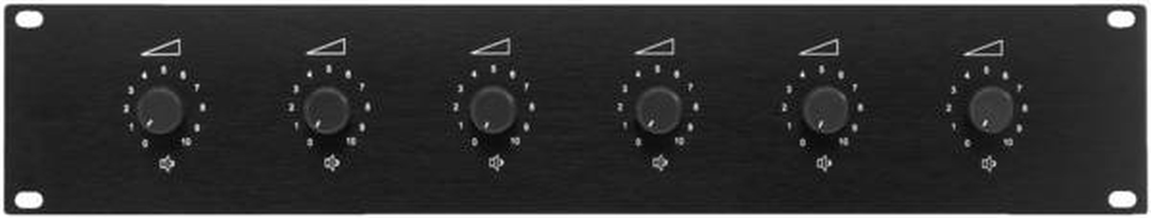 Majorcom - Panneau 19'' de 6 atténuateurs de ligne de Haut-Parleurs