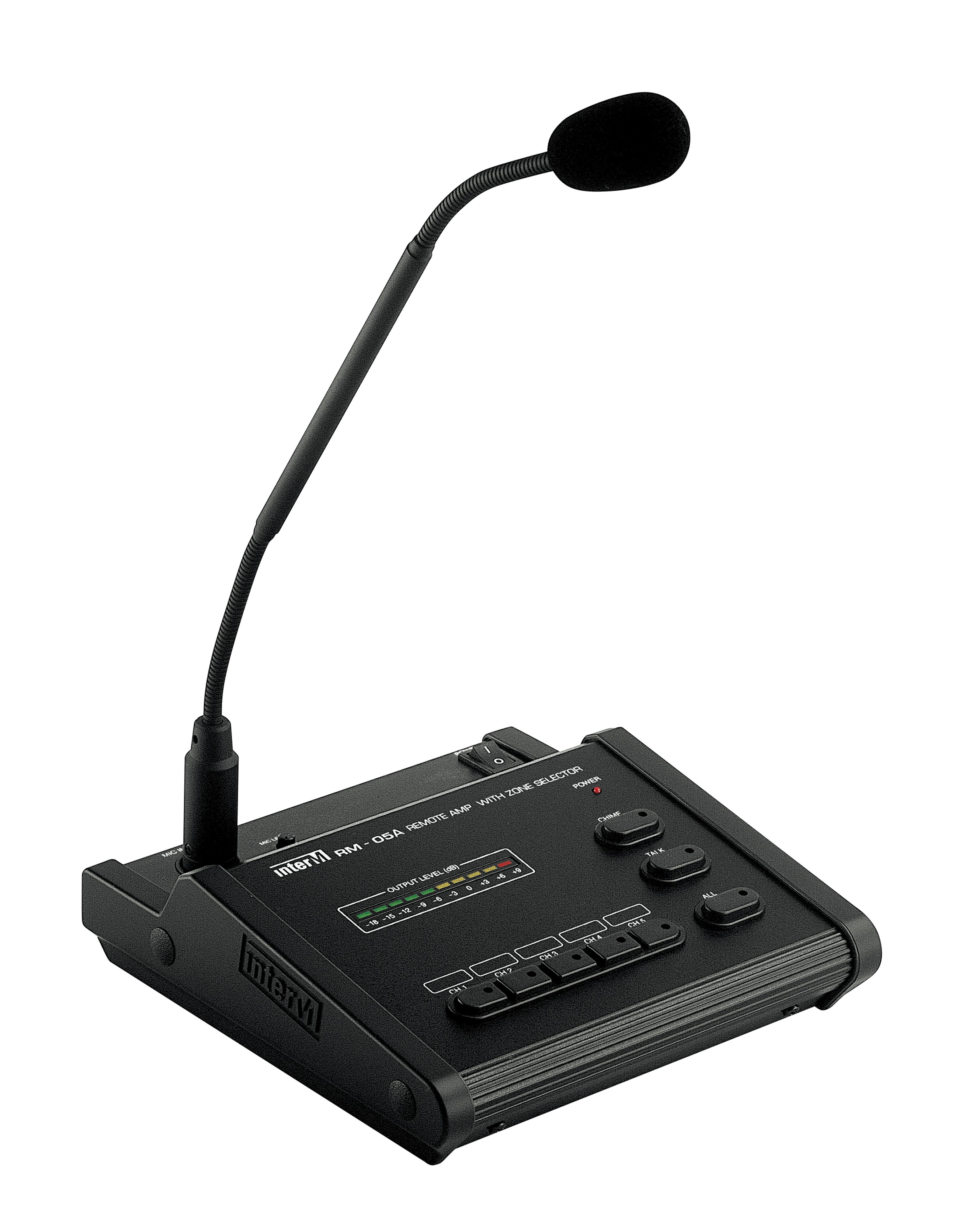 Majorcom - Pupitre microphone d'appel sélectif 5 zones