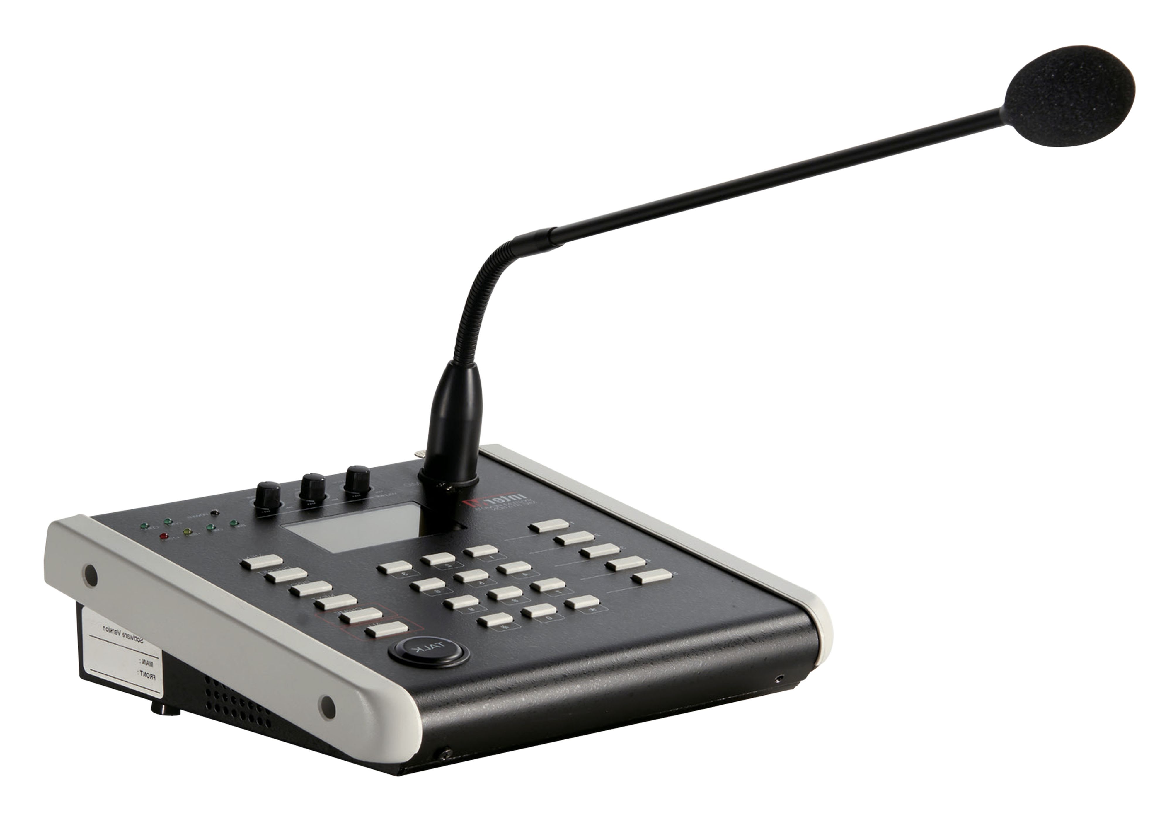 Majorcom - Pupitre microphone d?appel IP noir