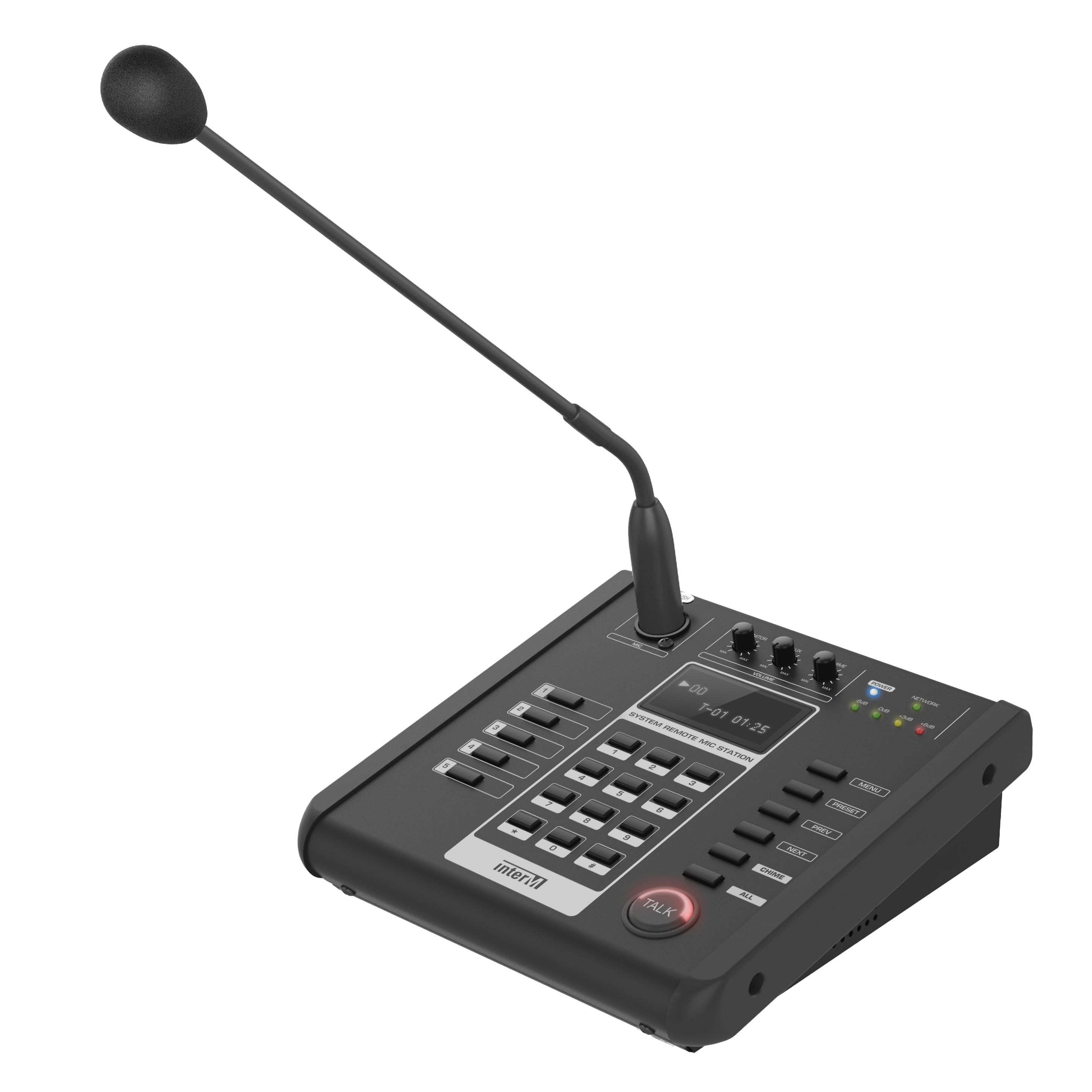 Majorcom - Pupitre microphone d?appel IP/SIP noir