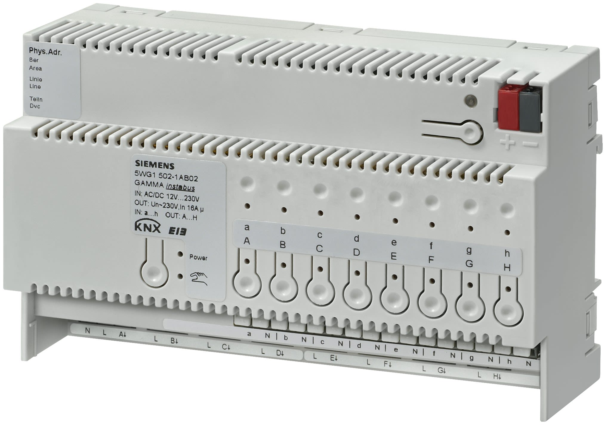 Siemens IBT - Actionneur knx combi. 8 sorties 230vca 16a 8 ent.