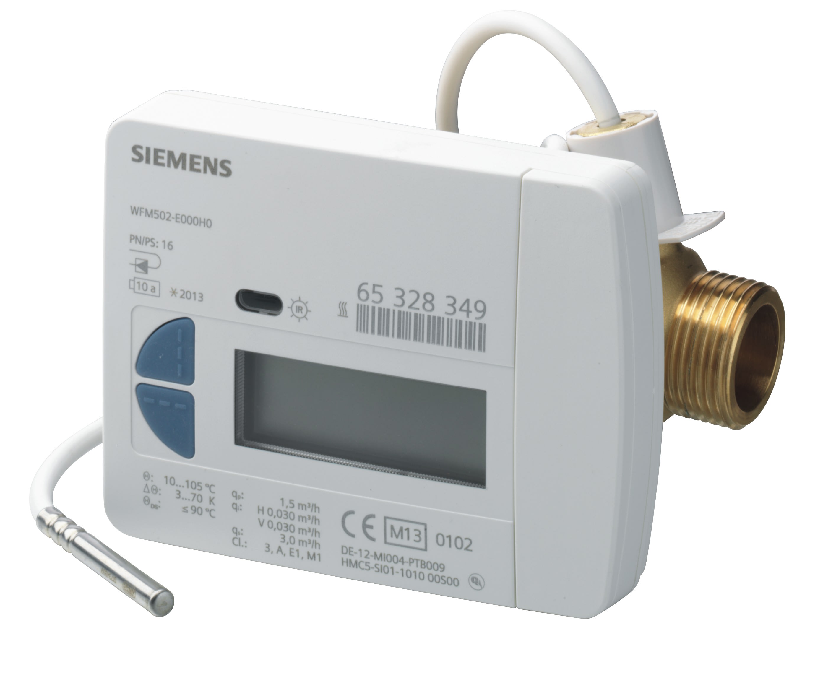 Siemens IBT - Compteur Mécanique Therm. Chaud 0.6 m3 h batterie