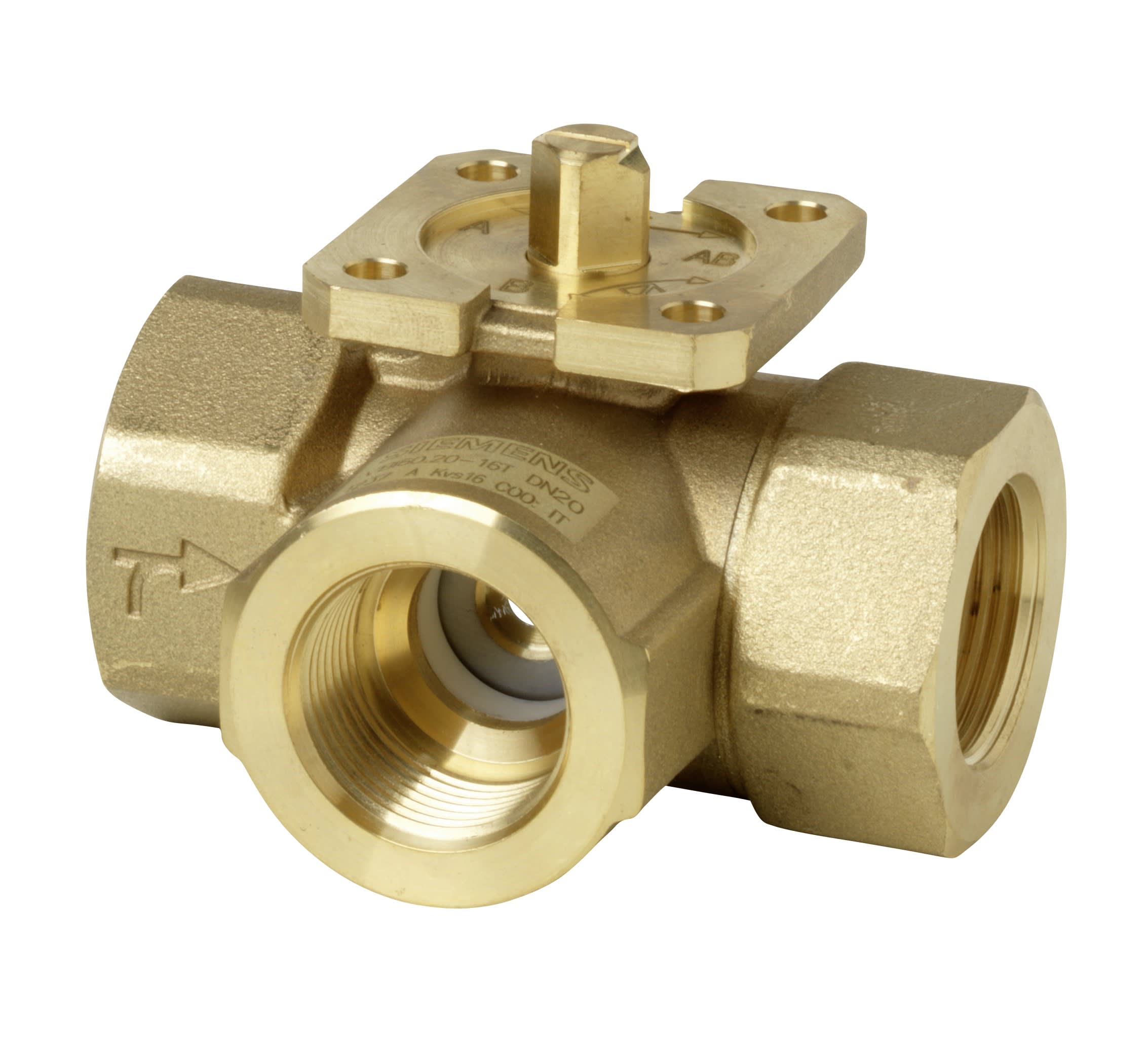 Siemens IBT - Vanne boiss. sphér. PN40 3V DN20 ChgO. T