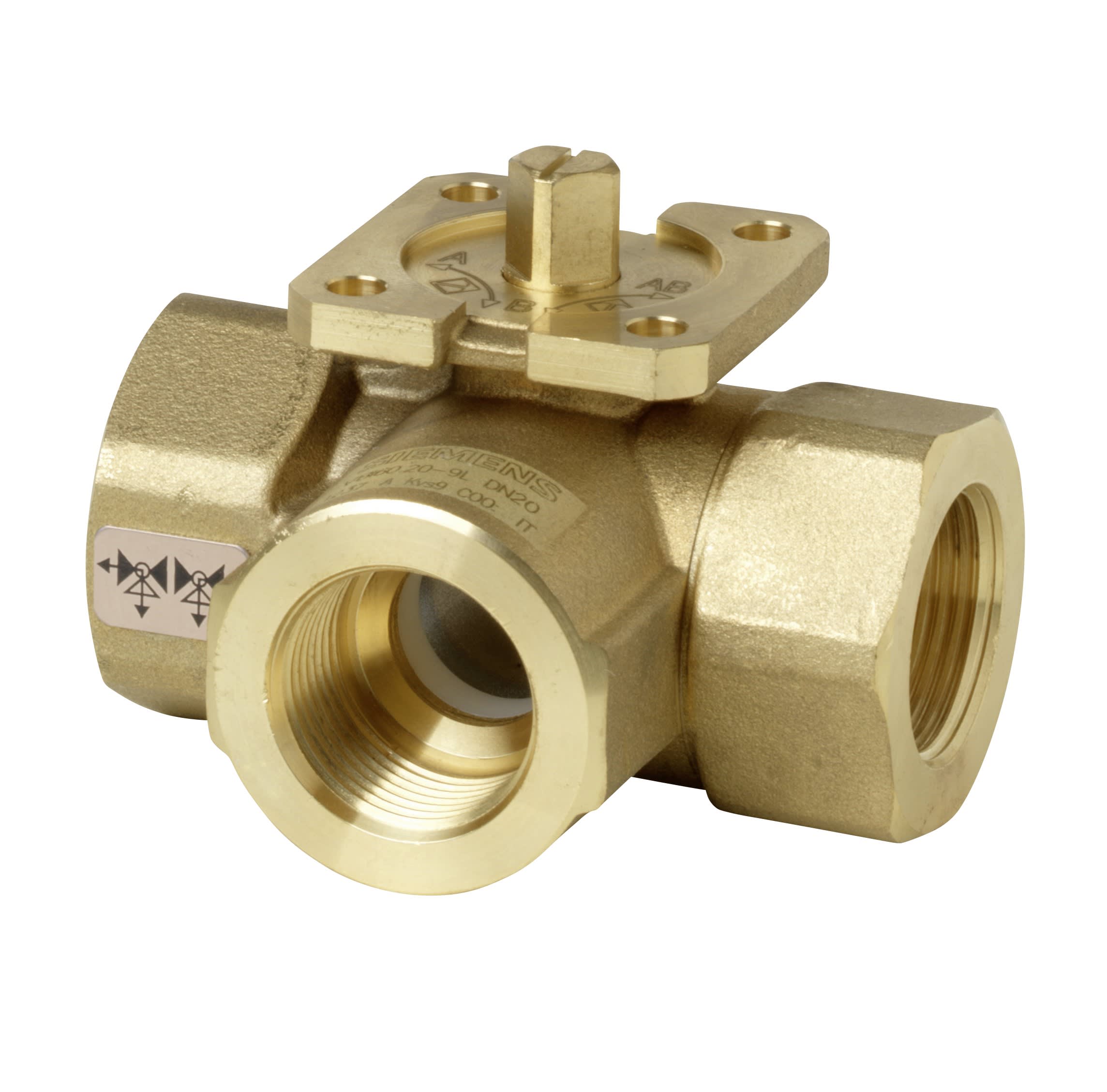 Siemens IBT - Vanne boiss. sphér. PN40 3V DN32 ChgO. L