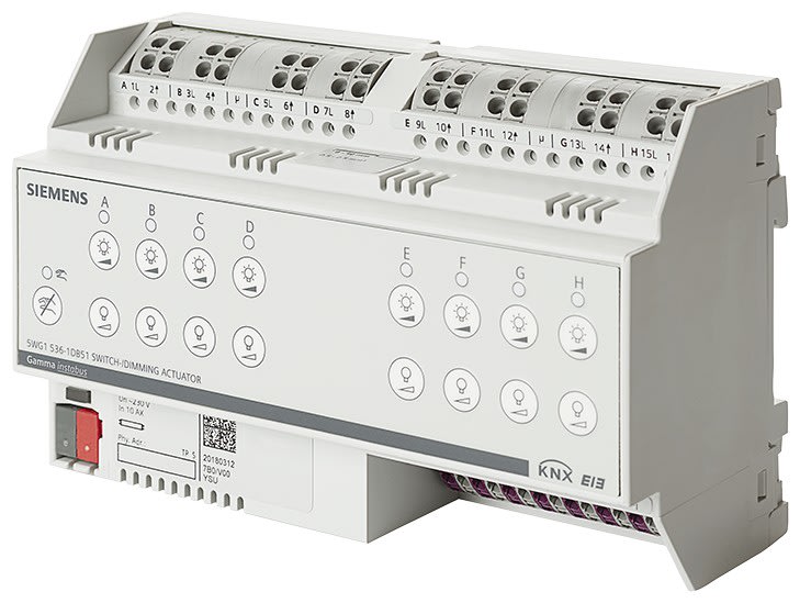 Siemens IBT - Actionneur-variateur knx 1-10v, 8 x 230vca, 10ax
