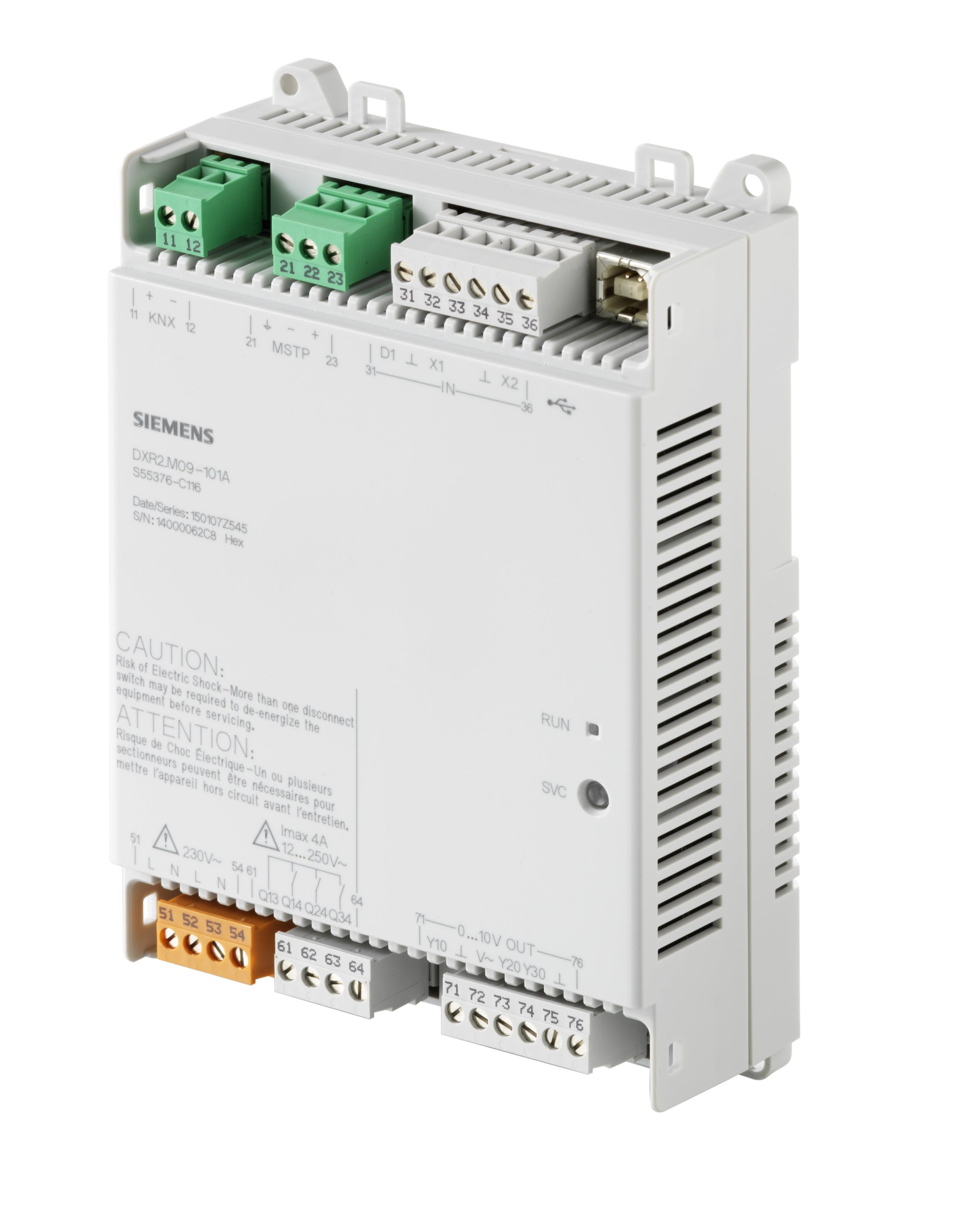 Siemens IBT - Régulateur CVC, 230VAC, BACnet MSTP